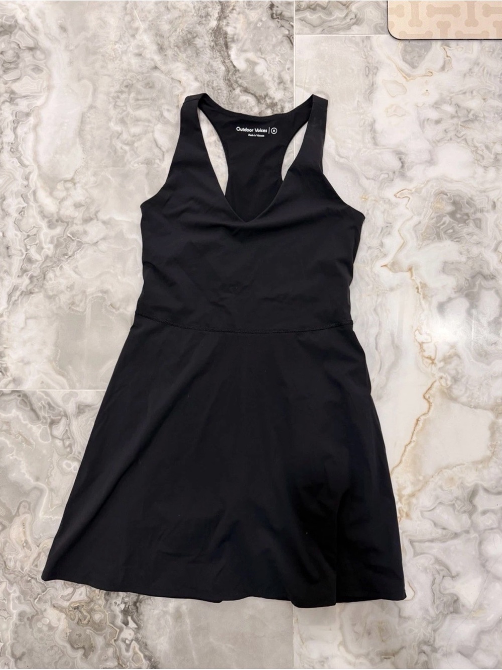Outdoor Voices Black Racerback Mini Dress